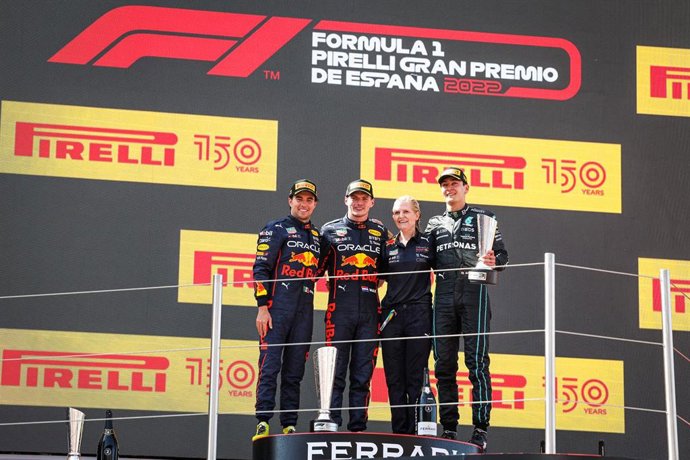 Archivo - Podio del Gran Premio de España 2022 de Fórmula 1, disputado en el Circuit de Barcelona-Catalunya