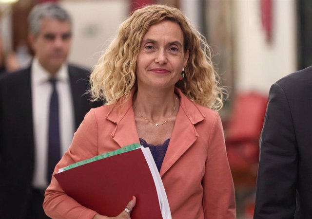 La presidenta del Congreso, Meritxell Batet, a su llegada a una reunión de la Mesa del Congreso de los Diputados, a 21 de junio de 2022, en Madrid (España).