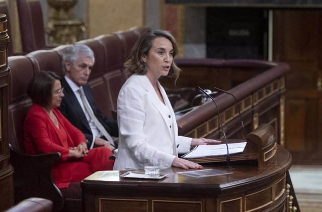 La secretaria general y portavoz del Partido Popular (PP), Cuca Gamarra, interviene durante la primera jornada de la 26 edición del Debate sobre el Estado de la Nación, en el Congreso de los Diputados, a 12 de julio de 2022, en Madrid (España).