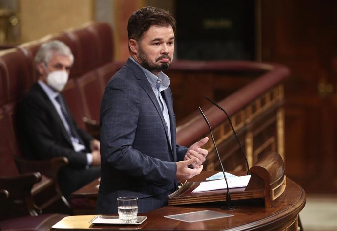 Archivo - El portavoz de Esquerra Republicana (ERC) en el Congreso de los Diputados, Gabriel Rufián.