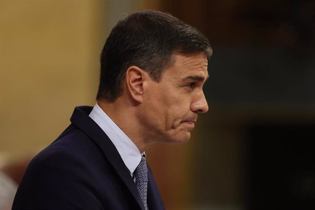 El presidente del Gobierno, Pedro Sánchez, durante la primera jornada de la 26 edición del Debate sobre el Estado de la Nación.