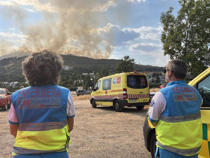 Incendio forestal en Collado Mediano