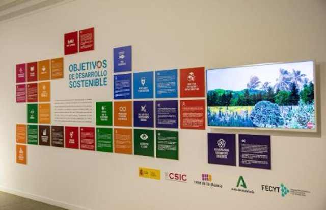 Módulo informativo sobre los ODS en el Museo Casa de la Ciencia de Sevilla