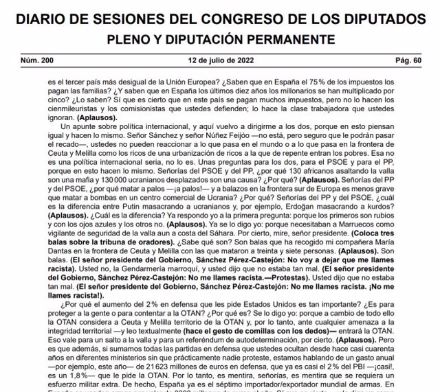 Diario de Sesiones del Congreso