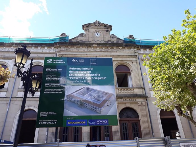 Archivo - Obras en el Instituto Sagasta de Logroño