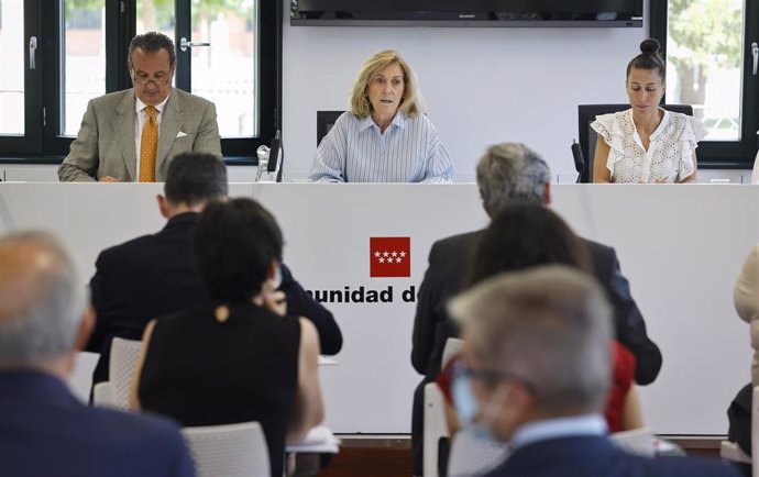 La consejera de Familia, Juventud y Política Social, Concepción Dancausa,preside el primer Pleno presencial del Consejo Asesor