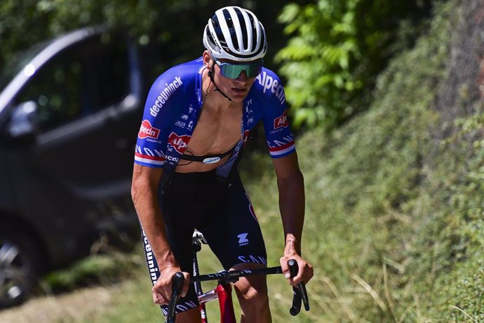 Dutch cyclist Mathieu van der Poel of Alpecin-Deceuninck in action during the 11th stage of the 109th edition of the Tour de France cycling race, a 152-kilometer-long mountain stage from Albertville to Col du Granon