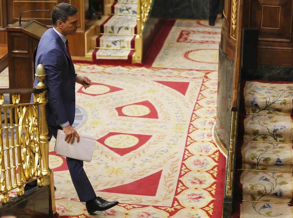 El presidente del Gobierno, Pedro Sánchez, en la segunda jornada de la 26 edición del Debate sobre el Estado de la Nación, en el Congreso de los Diputados, a 13 de julio de 2022, en Madrid (España).