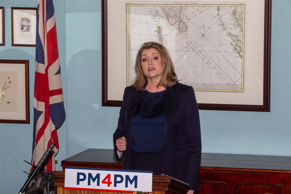 La política británica y exministra de Defensa Penny Mordaunt.