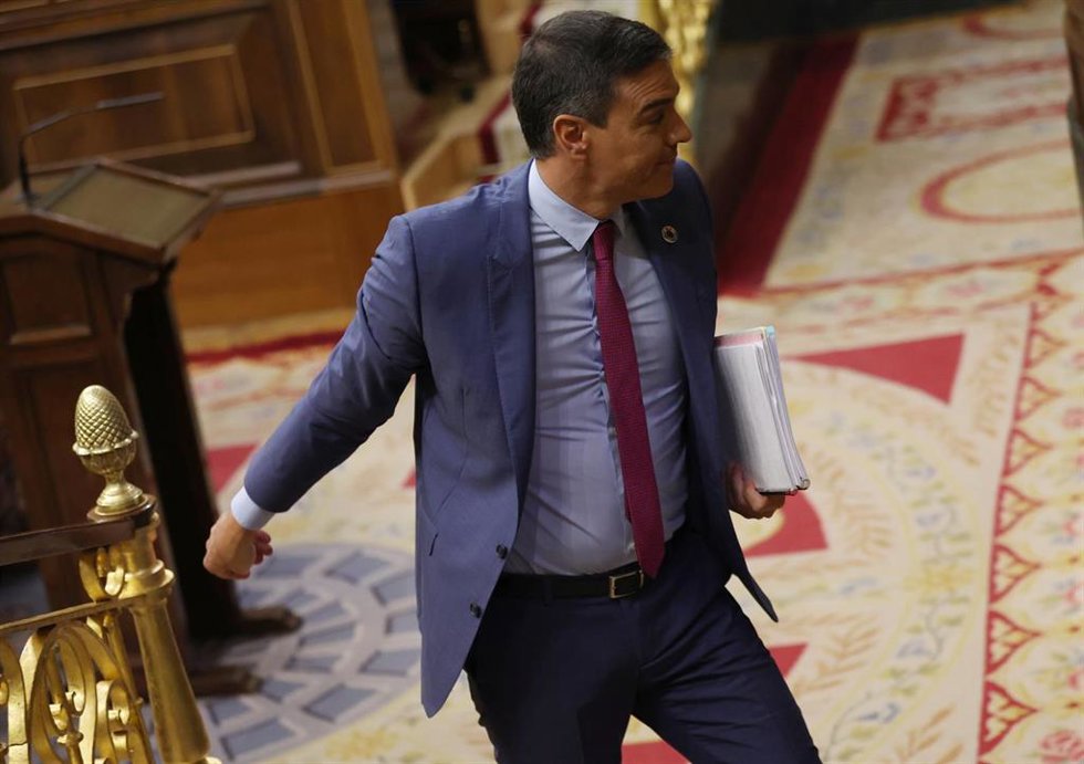 El presidente del Gobierno, Pedro Sánchez, en la segunda jornada de la 26 edición del Debate sobre el Estado de la Nación.