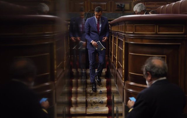 El presidente del Gobierno, Pedro Sánchez, en la segunda jornada de la 26 edición del Debate sobre el Estado de la Nación, en el Congreso de los Diputados, a 13 de julio de 2022, en Madrid (España). 