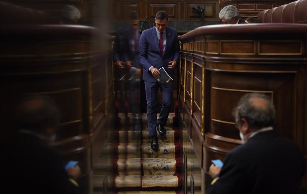 El presidente del Gobierno, Pedro Sánchez, en la segunda jornada de la 26 edición del Debate sobre el Estado de la Nación, en el Congreso de los Diputados, a 13 de julio de 2022, en Madrid (España). 