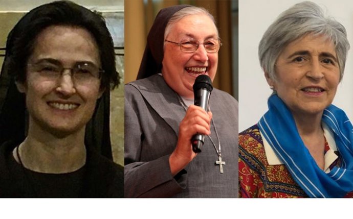 Raffaella Petrini, Yvonne Reungoat y María Lía Zervino, las tres mujeres nombradas por el Papa.