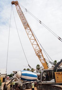 Las obras del nuevo parking subterráneo de Palos de la Frontera avanza "a buen ritmo".