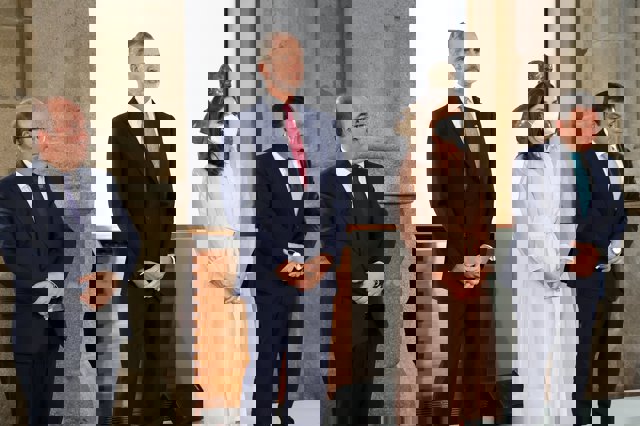 El Rey Felipe IV y la Reina Letizia presiden los Premios Nacionales de Cultura 2022 en el Museo del Prado junto al Ministro de Cultura, Miquel Iceta