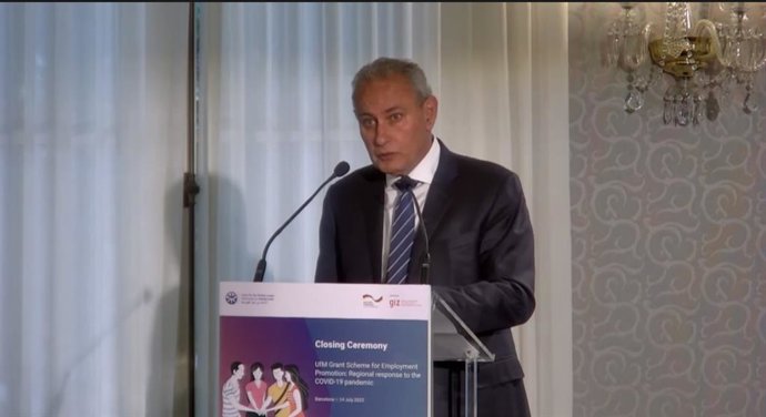 El secretario general de la Unión por el Mediterráneo, Nasser Kamel