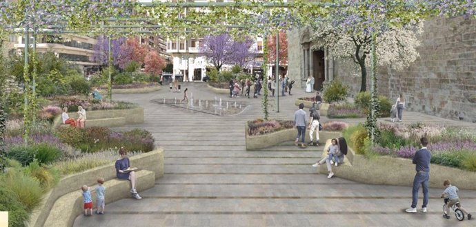 El proyecto 'Escala de color' ha resultado el ganador del concurso de ideas convocado por el Ayuntamiento de Valncia para la reurbanización definitiva de la plaza de San Agustín y entorno. 