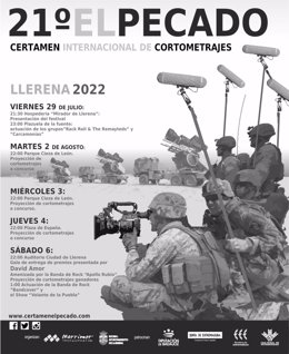 Caretl del Certamen Internacional de Cortometrajes 'El Pecado 2022' de Llerena