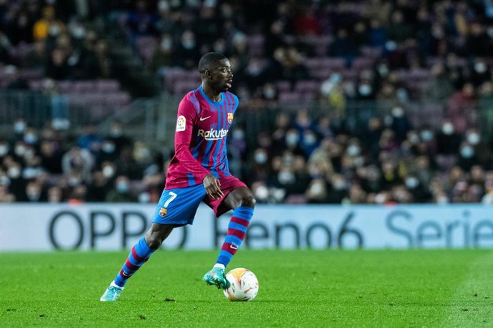Archivo - Ousmane Dembele of FC Barcelona in action during La Liga football match played between FC Barcelona and Osasuna at Camp Nou stadium on March 13, 2022, in Barcelona, Spain.