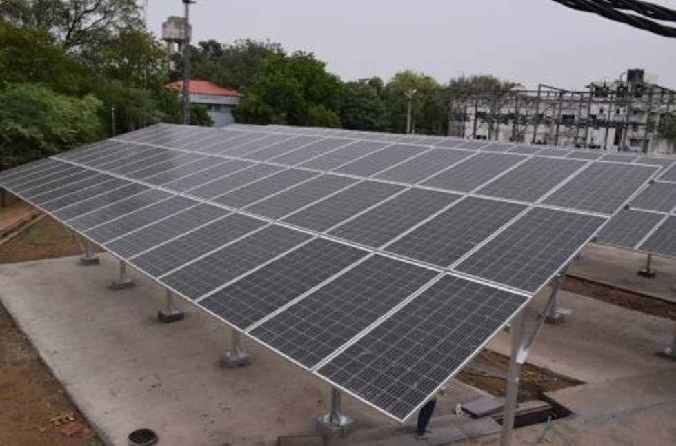 Placas solares del proyecto de Cegasa en Nueva Delhi