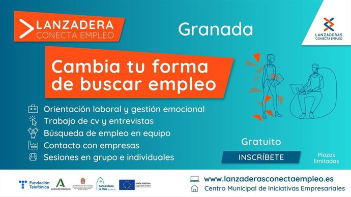 Cartel lanzadera de empleo.