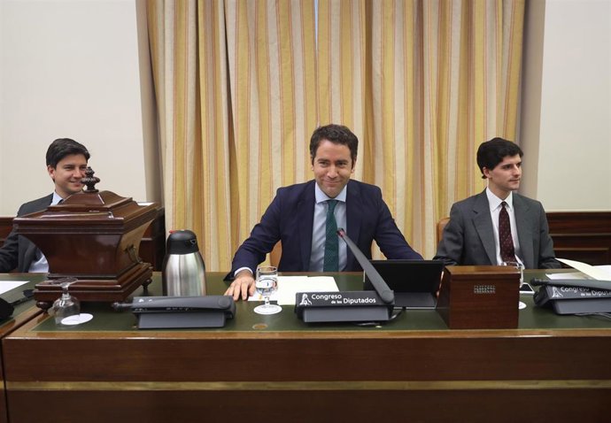 El exsecretario general del PP Teodoro García Egea en la Comisión de Seguridad Vial, en el Congreso de los Diputados, a 14 de julio de 2022, en Madrid (España). Durante la sesión han elegido al exsecretario general del PP Teodoro García Egea como presid