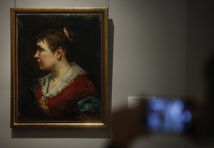 'Cabeza de mujer de perfil', una de las nueve obras prestadas por la Colección de Arte Banco Sabadell,  pintada en 1892 por el valenciano Joaquín Sorolla