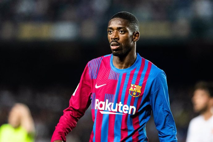 Archivo - Ousmane Dembele of FC Barcelona in action during La Liga match , football match played between FC Barcelona and RCD Mallorca at Camp Nou stadium on May 1, 2022, in Barcelona, Spain.