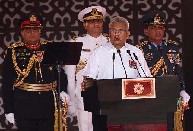 Archivo - El presidente de Sri Lanka, Gotabaya Rajapaksa