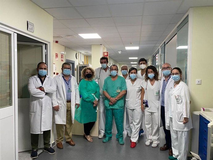 Profesionales sanitarios del Hospital de Montilla.