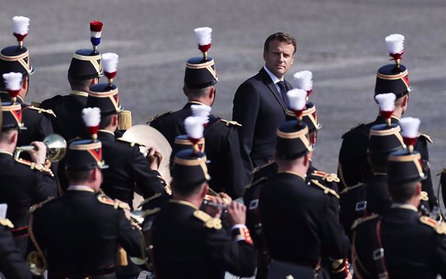 El presidente francés, Emmanuel Macron, en el Día Nacional de Francia