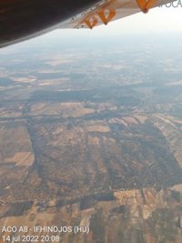 Estabilizado el incendio declarado en Hinojos (Huelva)