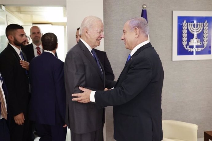 El presidente de Estados Unidos, Joe Biden, y el líder de la oposición de Israel, el ex primer ministro Benjamin Netanyahu