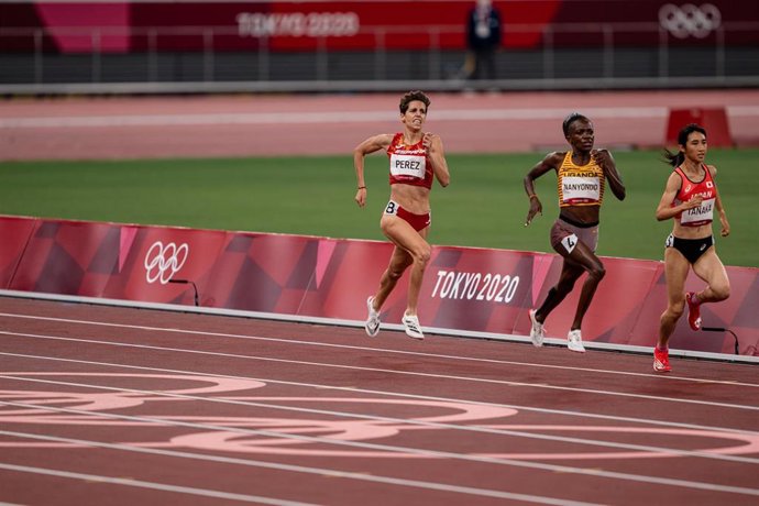 Archivo - Marta Pérez, del Equipo Español, en la final de 1500m lisos de atletismo durante los JJOO 2020, a 6 de agosto, 2021 en Tokio, Japón