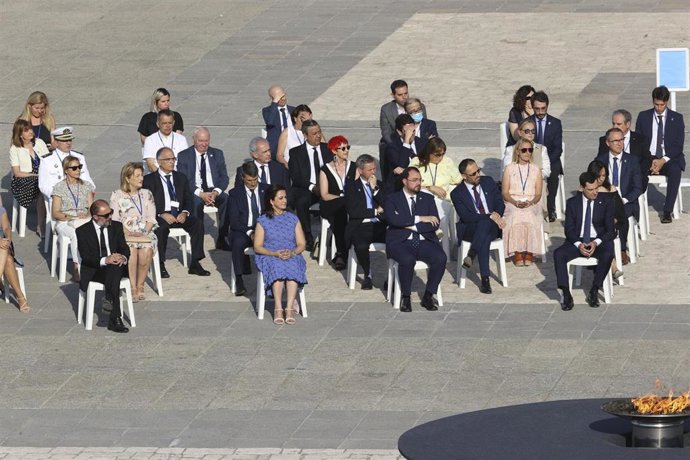 El presidente de Aragón participa, en Madrid, en el memorial por las víctimas de la COVID-19.
