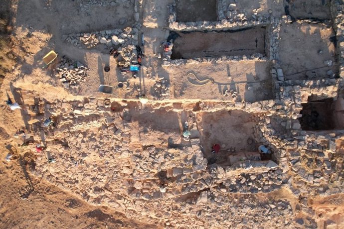 Vista aérea del yacimiento de Gebut