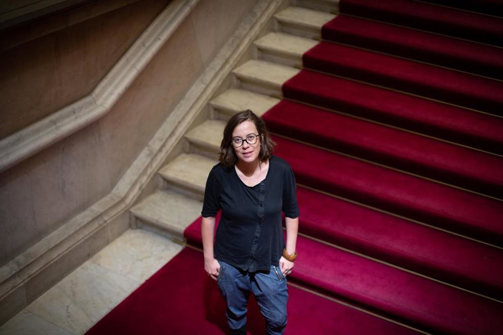 La portavoz de la CUP en el Parlamento de Cataluña, Eullia Reguant. 