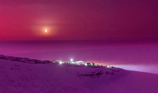 Resplandor en el cielo sobre la Antártida atribuido a los aerosoles del volcán de Tonga
