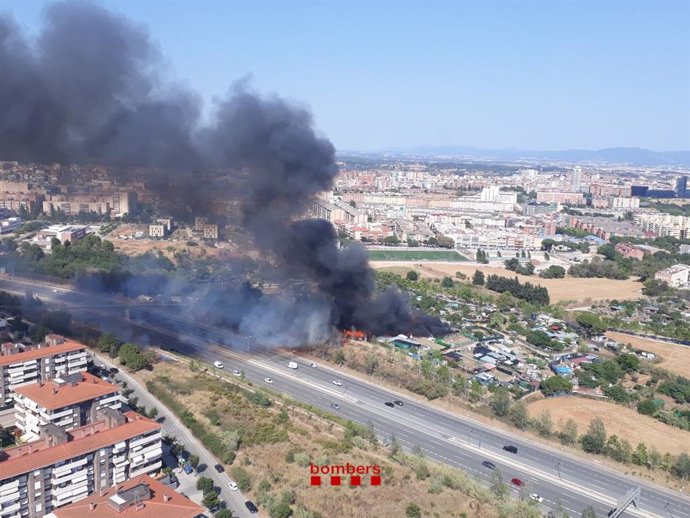 Incendi a Sabadell (Barcelona)