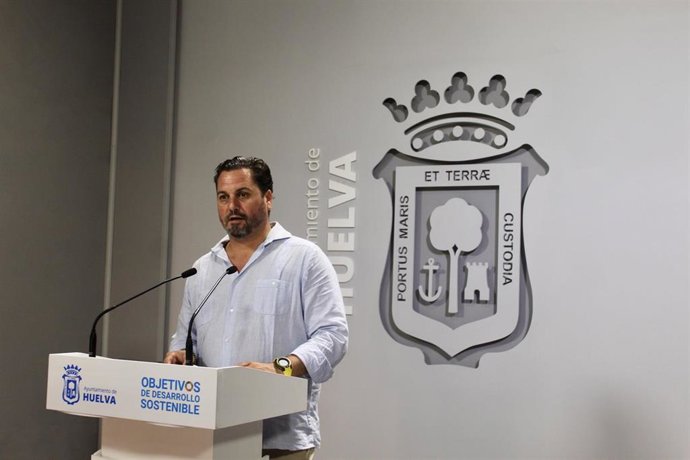 El portavoz del grupo municipal del PP en el Ayuntamiento de Huelva, Jaime Pérez.