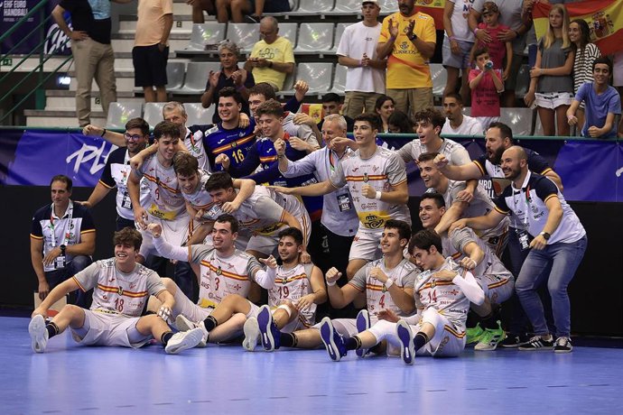 La selección española junior masculina de balonmano