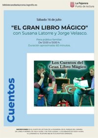 El punto de lectura de La Pajarera ofrece la sesión de cuentos 'El gran libro mágico' para público familiar