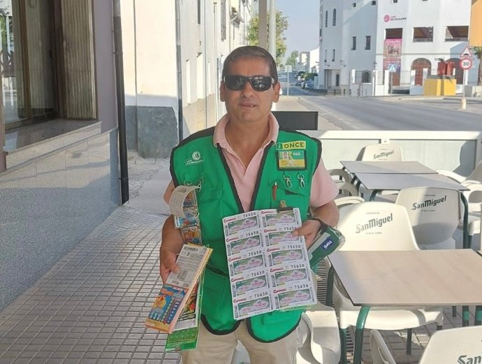 Antonio Sánchez, vendedor de la ONCE en Pozoblanco.