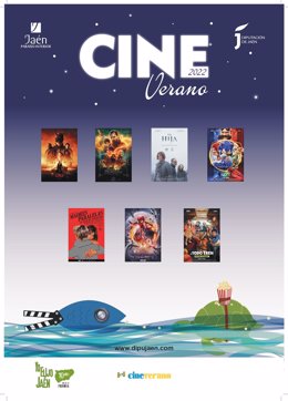 Cartel del programa de Cine de verano de la Diputación de Jaén.