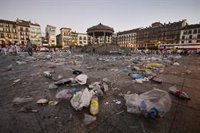 La recogida de residuos durante los Sanfermines aumenta un 7,18% con respecto a 2019