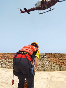 Rescate en helicóptero