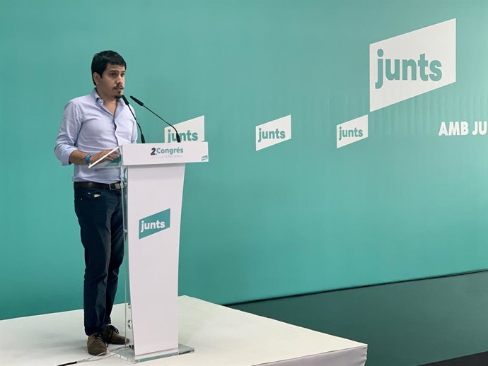 El representant de la ponncia de Política del congrés de Junts, Aleix Sarri