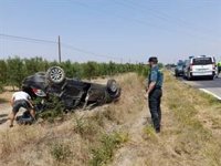 Herido en un brazo tras sufrir un accidente de tráfico en Corella