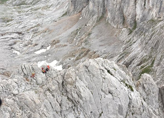 Un momento del rescate.