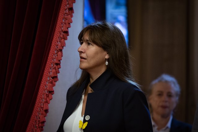 La presidenta del Parlament, Laura Borràs, durante un pleno del Parlament, a 6 de julio de 2022, en Madrid (España). 